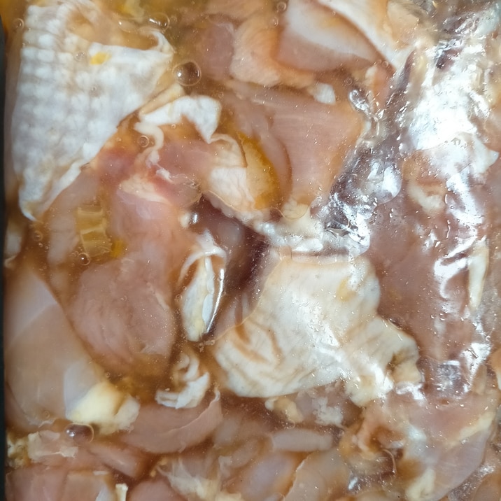 鶏もも肉のマーマレード漬け　冷凍保存